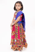 Banjara India Kutchi Emboidered Black Girls Chaniya Choli with Dupatta (CC-PTW) - Pink