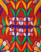 Bird Embroidered Kids Ethnic Jacket - Red