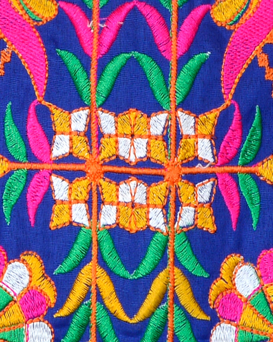 Bird Embroidered Kids Ethnic Jacket - Blue