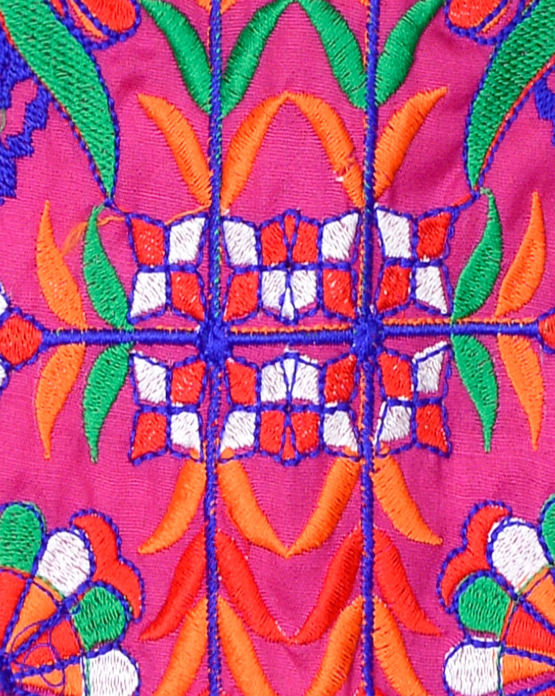 Bird Embroidered Kids Ethnic Jacket - Pink