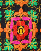 Bricks Embroidered Kids Ethnic Jacket - Black