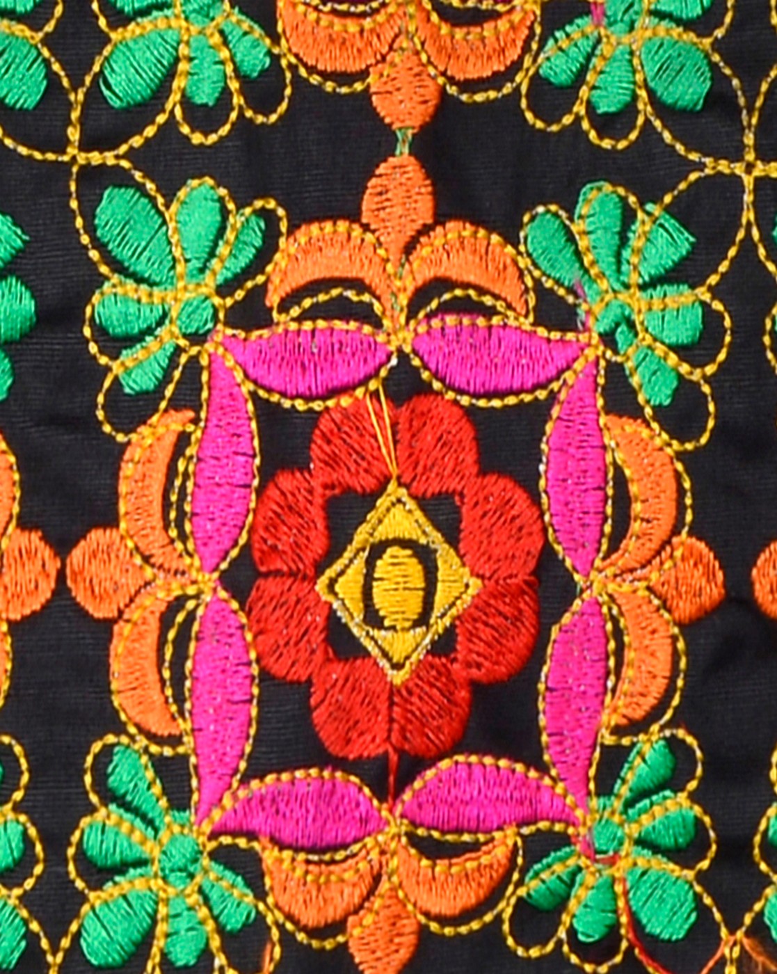 Bricks Embroidered Kids Ethnic Jacket - Black