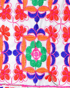 Bricks Embroidered Kids Ethnic Jacket - White