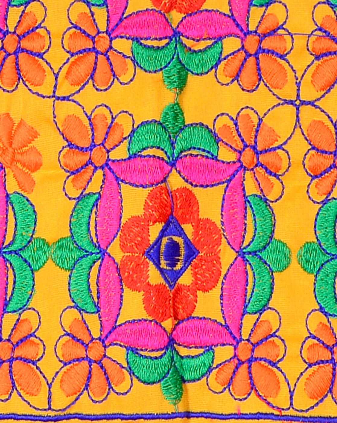 Bricks Embroidered Kids Ethnic Jacket - Yellow