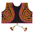 Chakkar Kids Embroidered Ethnic Jacket - Black