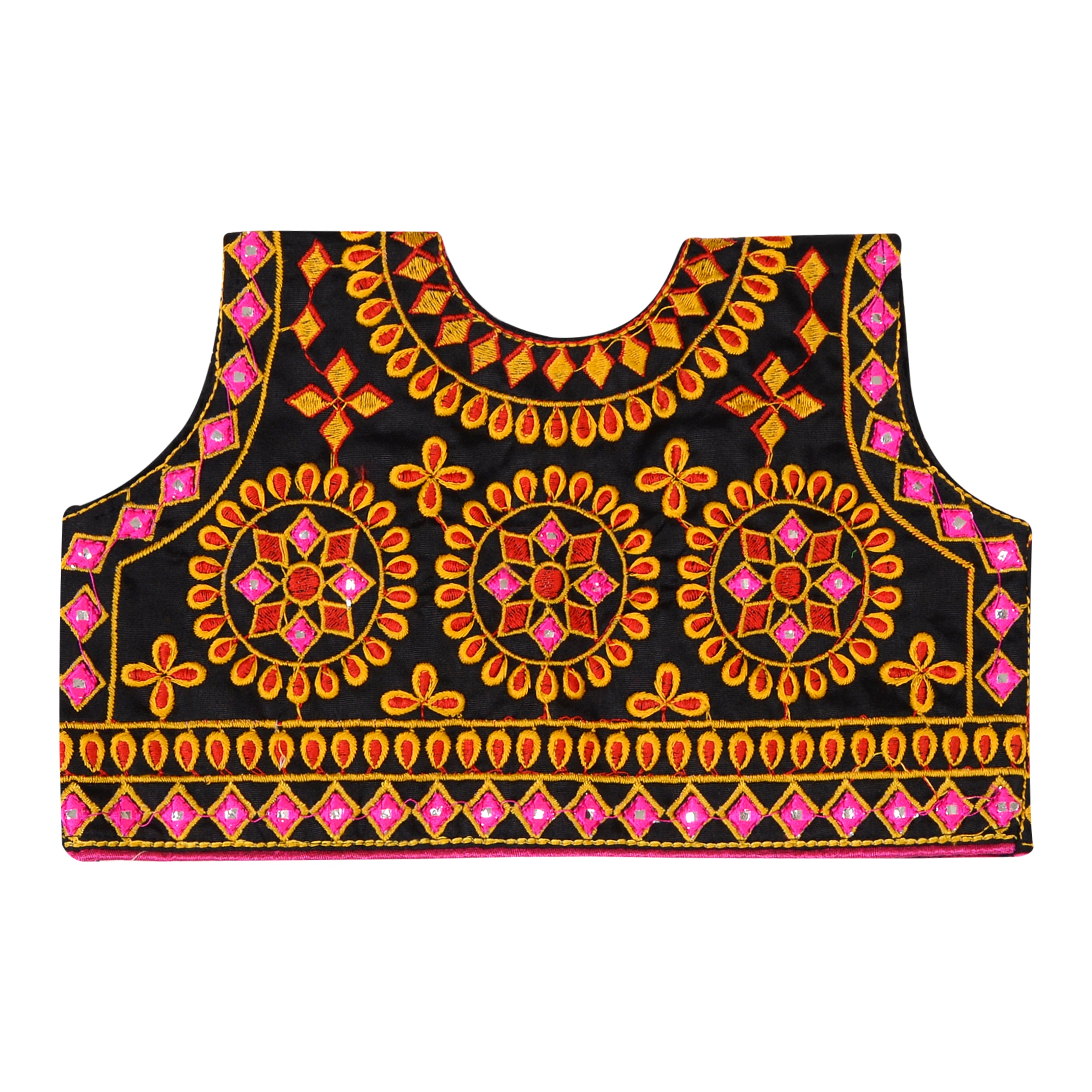 Chakkar Kids Embroidered Ethnic Jacket - Black