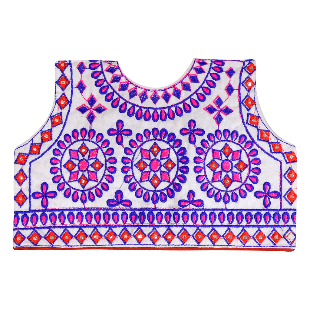 Chakkar Kids Embroidered Ethnic Jacket - White