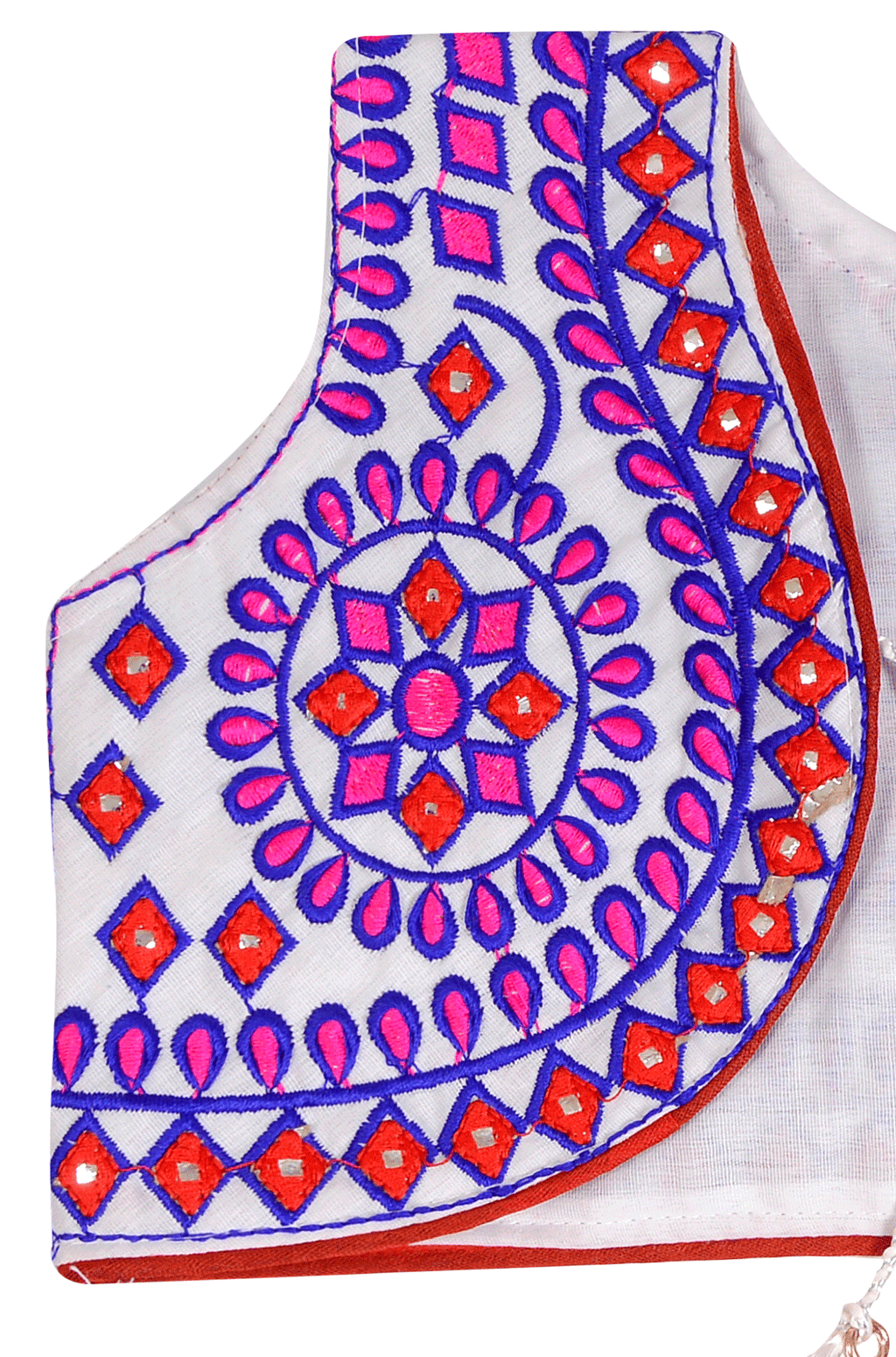 Chakkar Kids Embroidered Ethnic Jacket - White