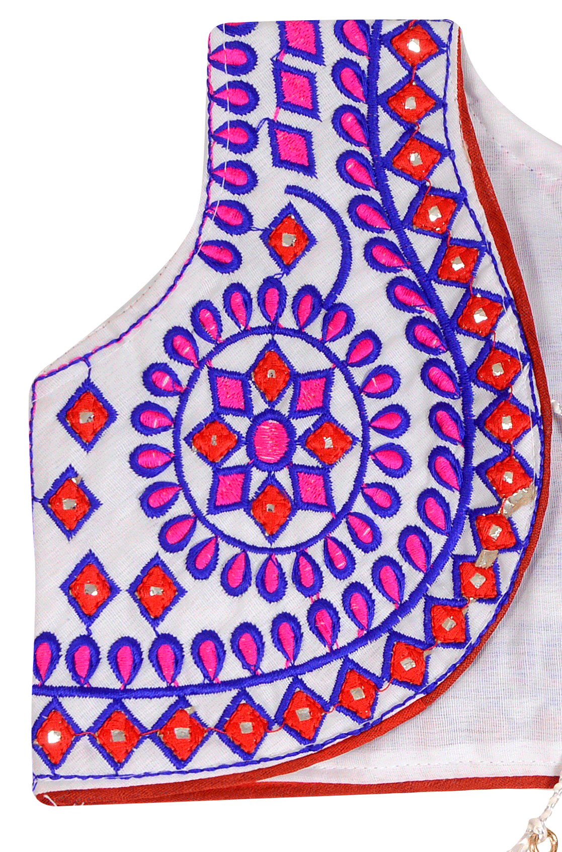 Chakkar Kids Embroidered Ethnic Jacket - White