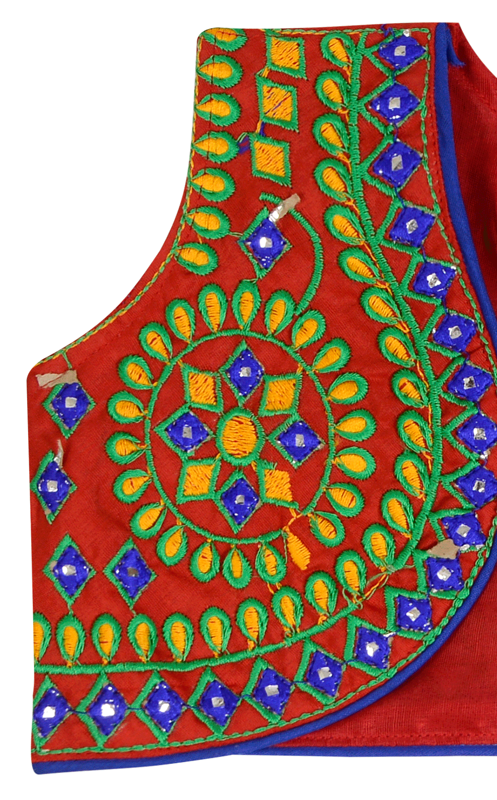 Chakkar Kids Embroidered Ethnic Jacket - Red