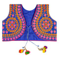 Chakkar Kids Embroidered Ethnic Jacket - Blue