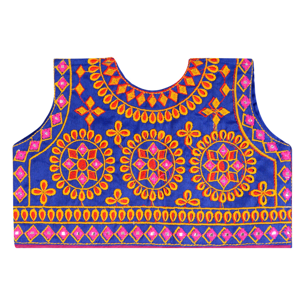 Chakkar Kids Embroidered Ethnic Jacket - Blue