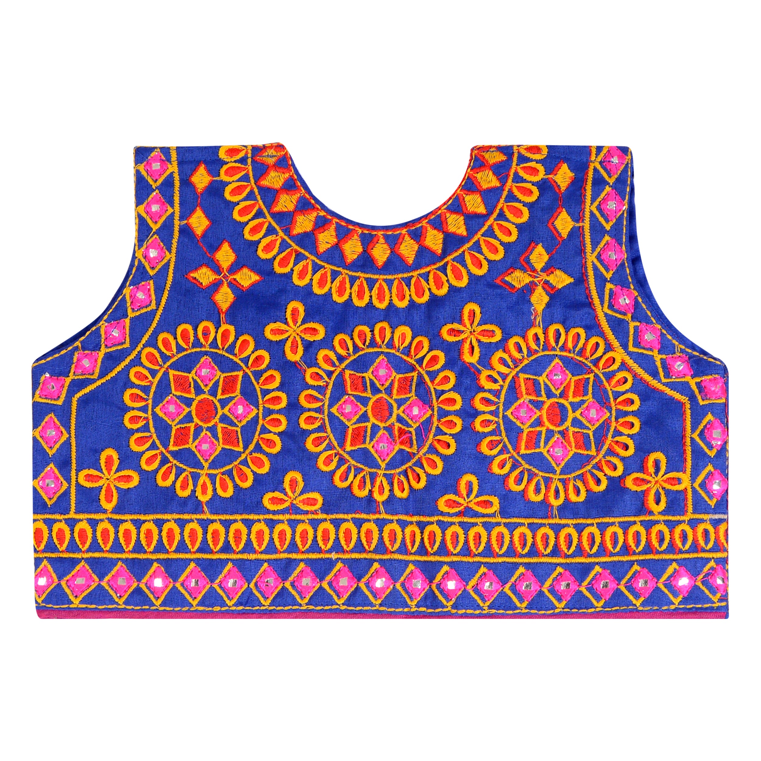 Chakkar Kids Embroidered Ethnic Jacket - Blue