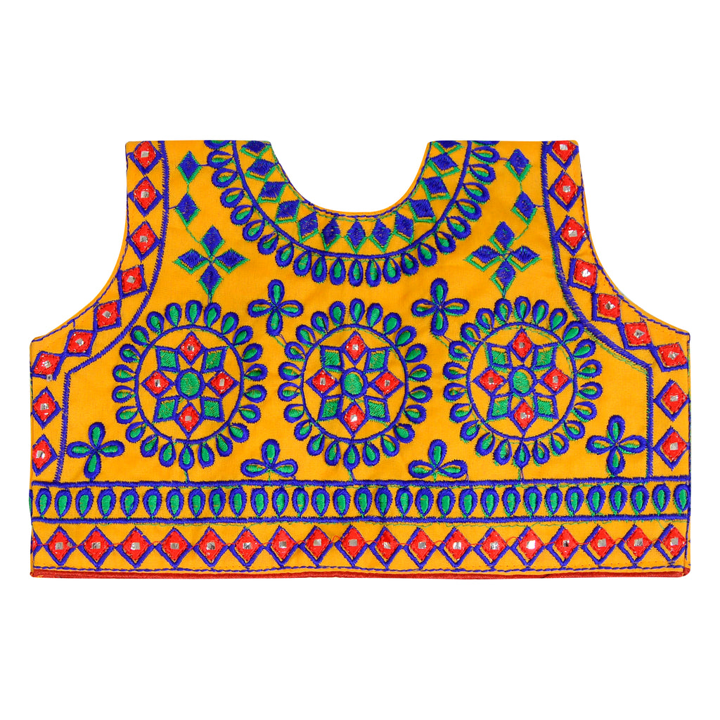 Chakkar Kids Embroidered Ethnic Jacket - Yellow