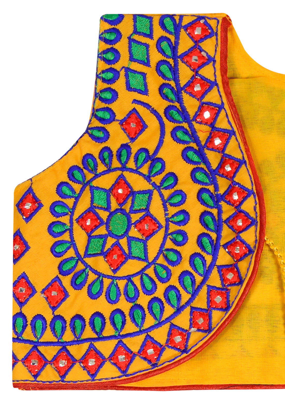 Chakkar Kids Embroidered Ethnic Jacket - Yellow