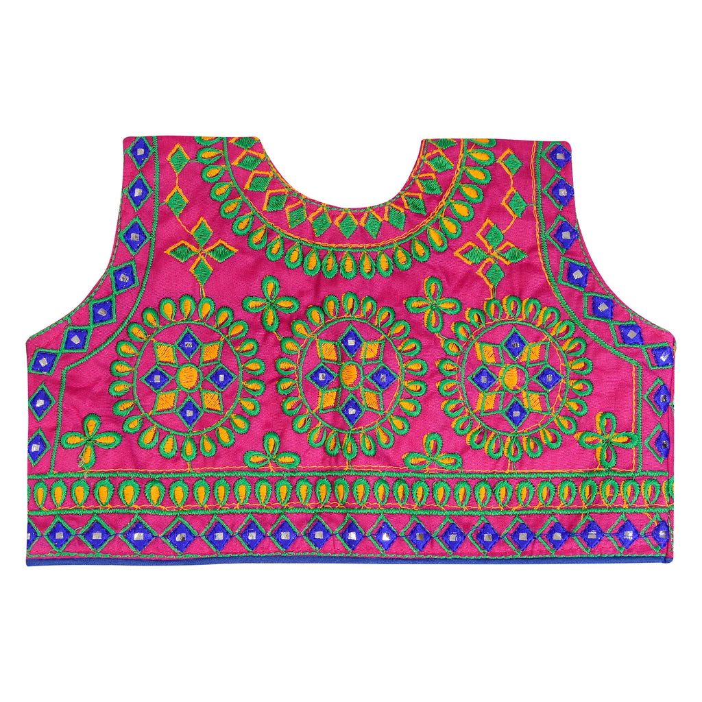 Chakkar Kids Embroidered Ethnic Jacket - Pink
