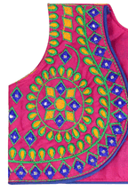 Chakkar Kids Embroidered Ethnic Jacket - Pink