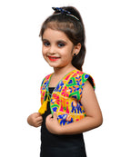 Yellow Haathi Embroidered Jacket For Kids