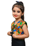 Black Flower Embroidered Jacket For Kids-BABY-FLOWER-01