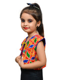 Red Flower Embroidered Jacket For Kids