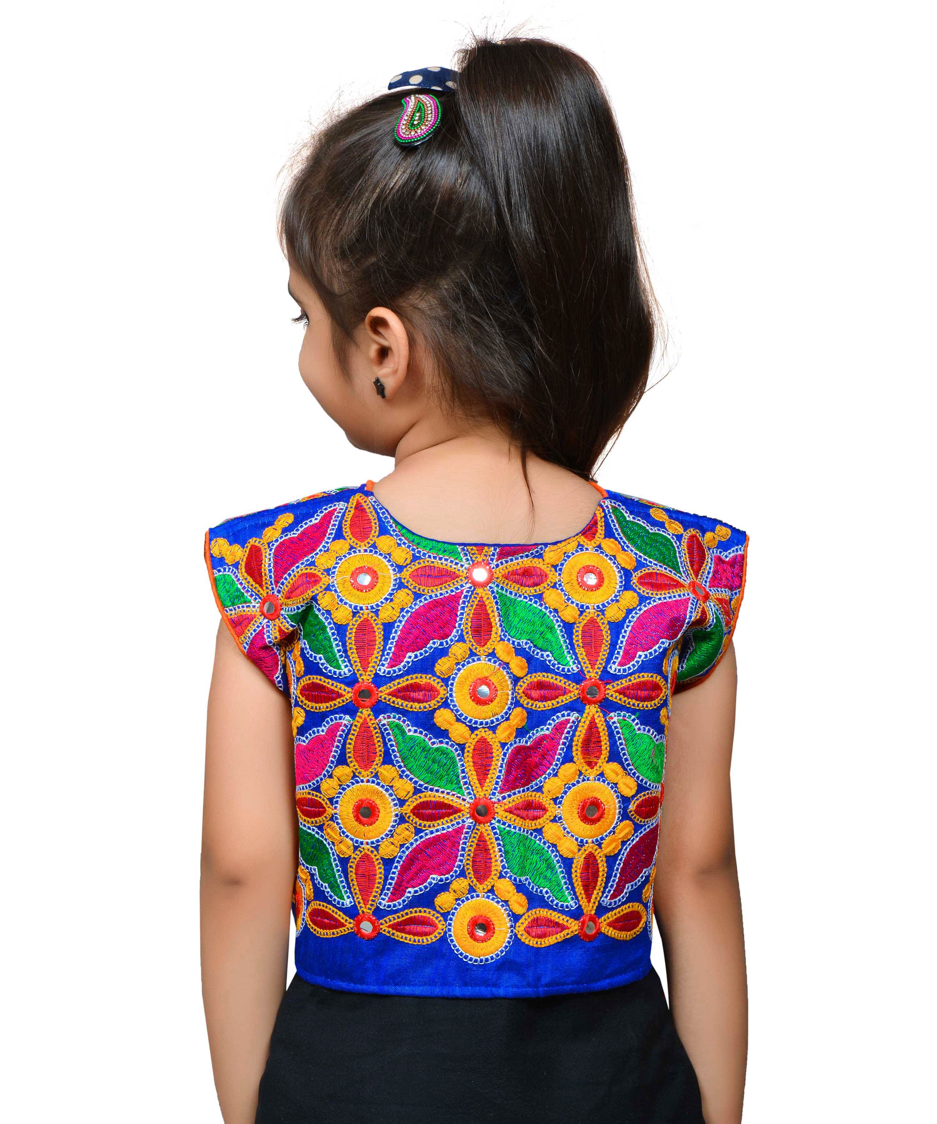 Pink Flower Embroidered Jacket For Kids