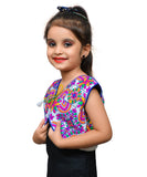 White Mini Embroidered Jacket For Kids