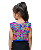 Blue Mini Embroidered Jacket For Kids