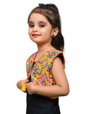 Yellow Mini Embroidered Jacket For Kids