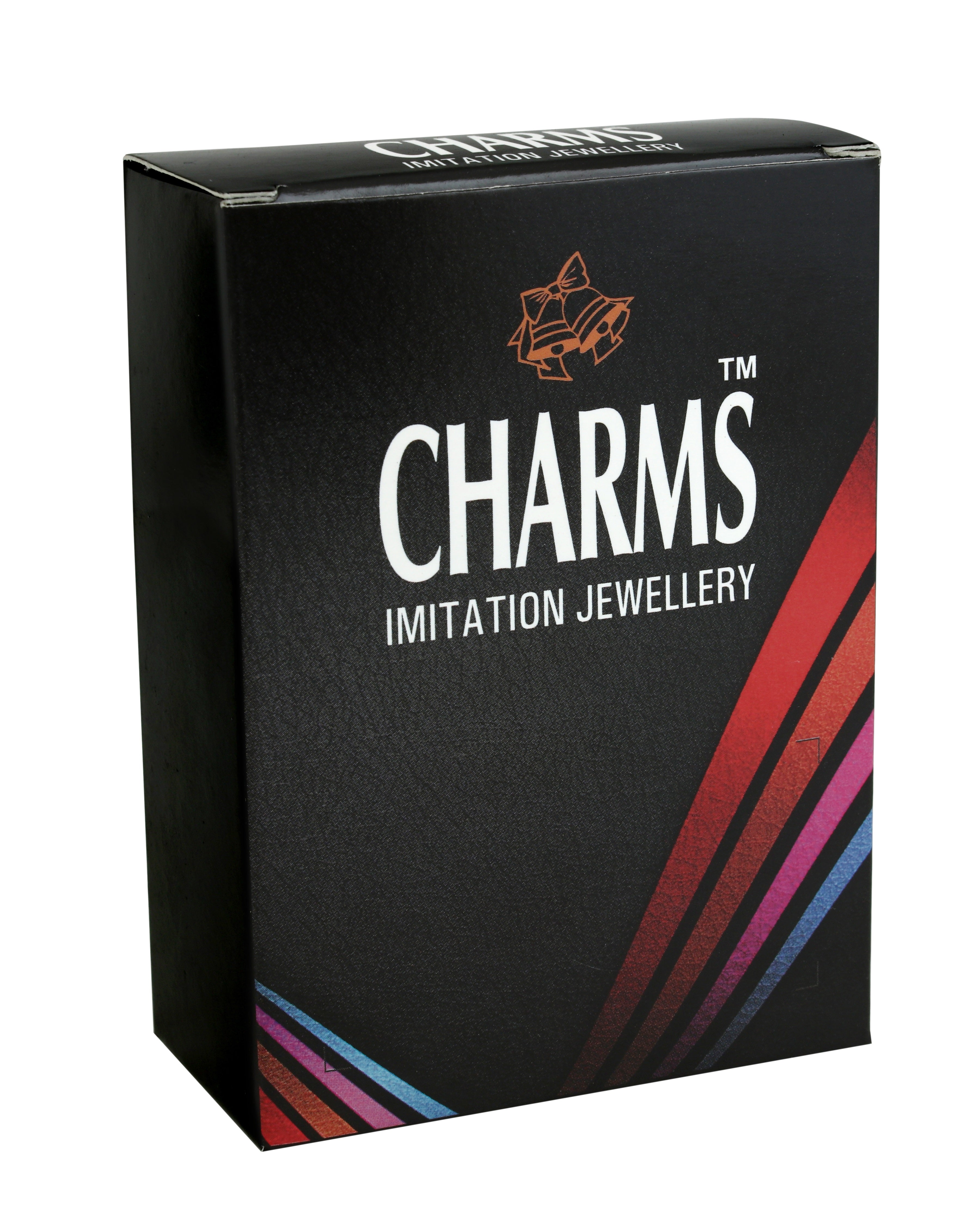 Charms Sparkling Rose Gold AD Jewellery Set with Earrings for Women/Girls (NECK-16)
