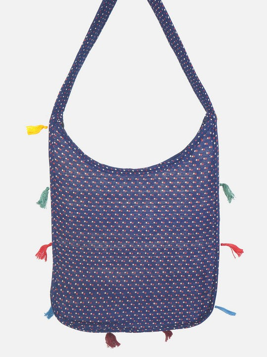Banjara India Elephant Design Kutchi Mirrorwork Hand Embroidered Shoulder Bag (BAG-BlueBlue)