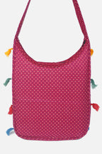 Banjara India Elephant Design Kutchi Mirrorwork Hand Embroidered Shoulder Bag (BAG-BlueMaroon)