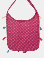 Banjara India Elephant Design Kutchi Mirrorwork Hand Embroidered Shoulder Bag (BAG-MaroonMaroon)