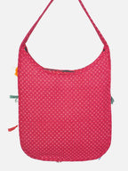 Banjara India Elephant Design Kutchi Mirrorwork Hand Embroidered Shoulder Bag (BAG-RedBlue)
