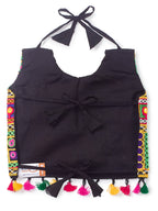 Banjara India Kutchi Embroidered Black Girls Chaniya Choli with Dupatta (CC-WILD) - Pink