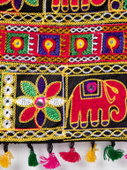 Banjara India Kutchi Embroidered Black Girls Chaniya Choli with Dupatta (CC-WILD) - Pink