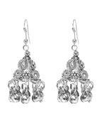 Oxidised Silver Jewellery neckpiece with Jhumka set for Girls and Women-J005