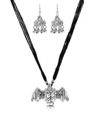 Black Tassle Pendant-Set 2-J013