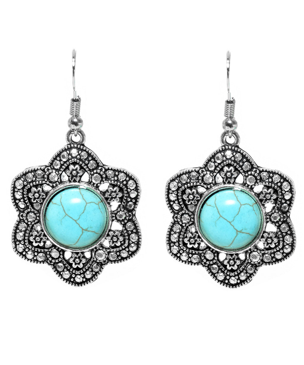 Sky Blue Stone Studded Metallic Set-2-J009