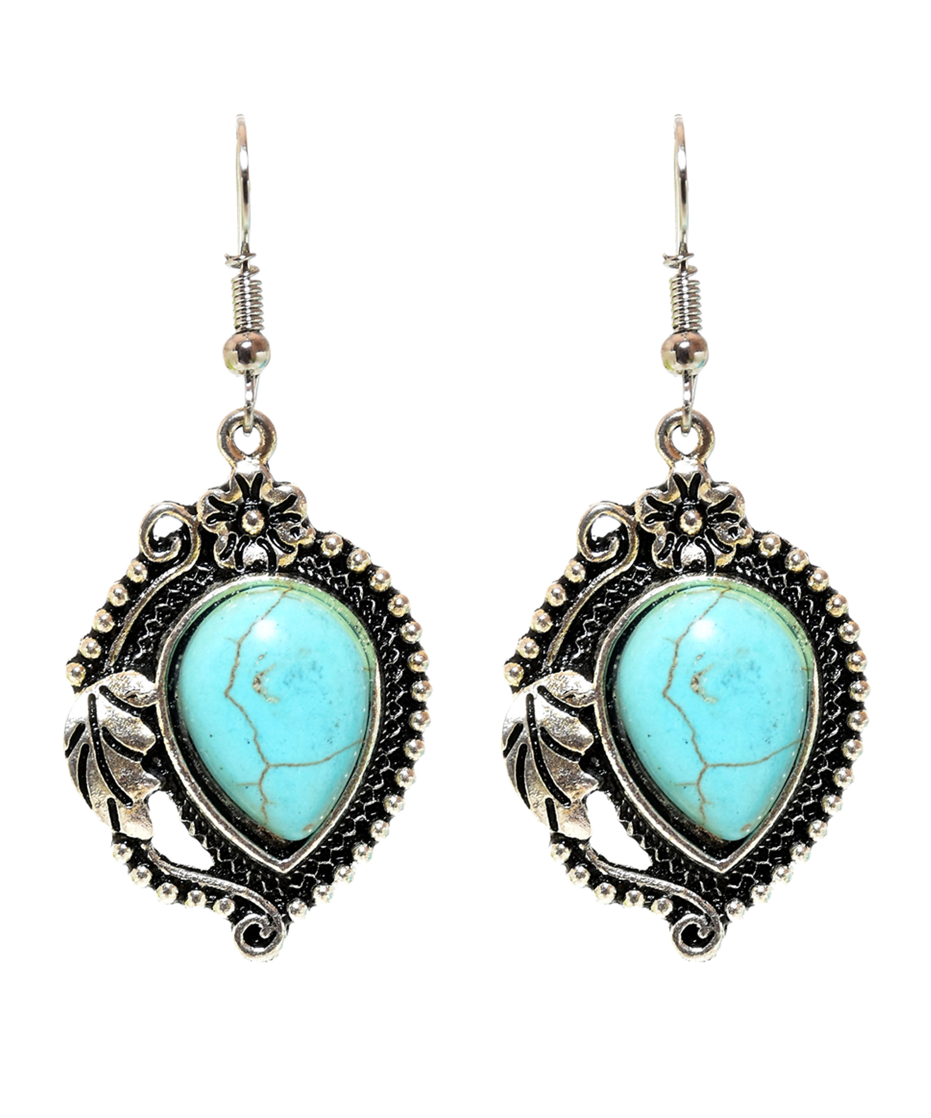 Sky Blue Stone Studded Metallic Set-1-J008