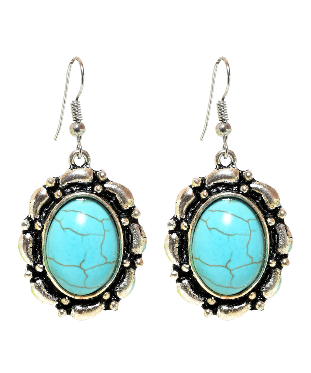 Sky Blue Stone Studded Metallic Set-3-J010