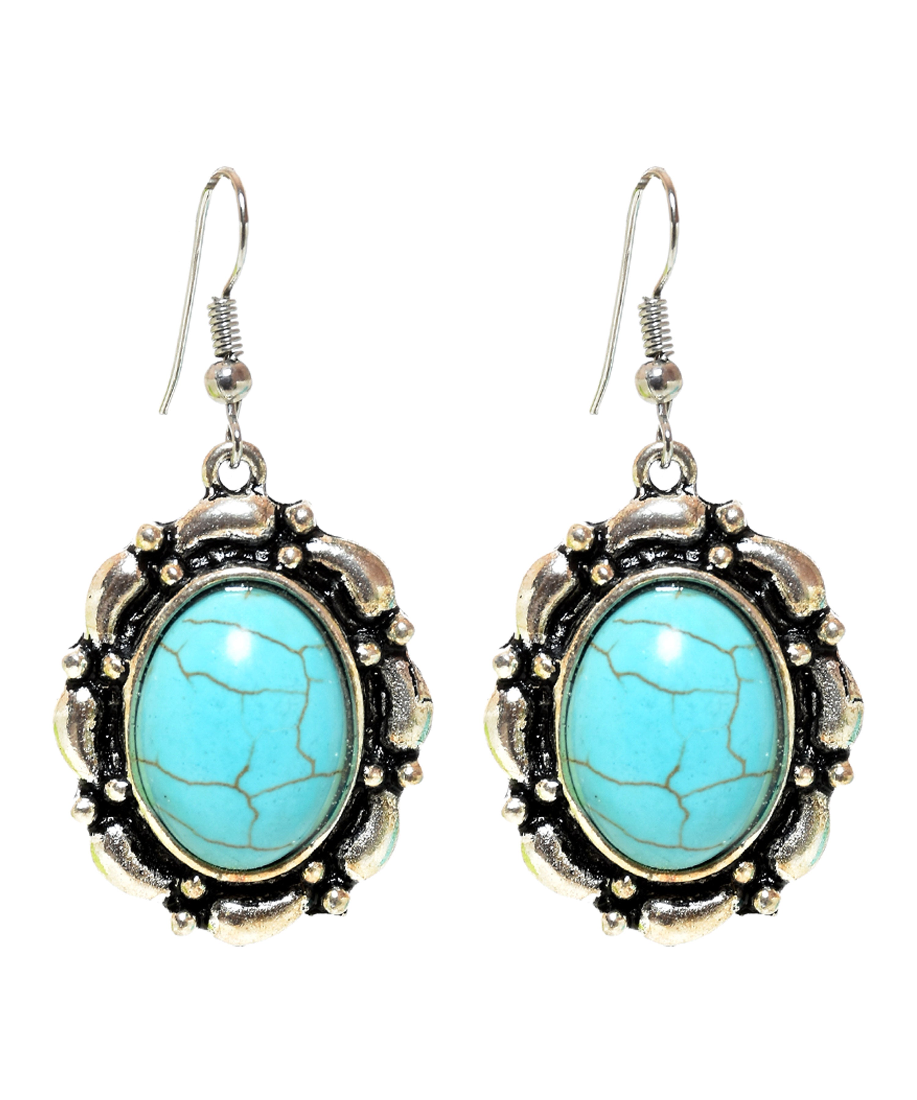 Sky Blue Stone Studded Metallic Set-3-J010