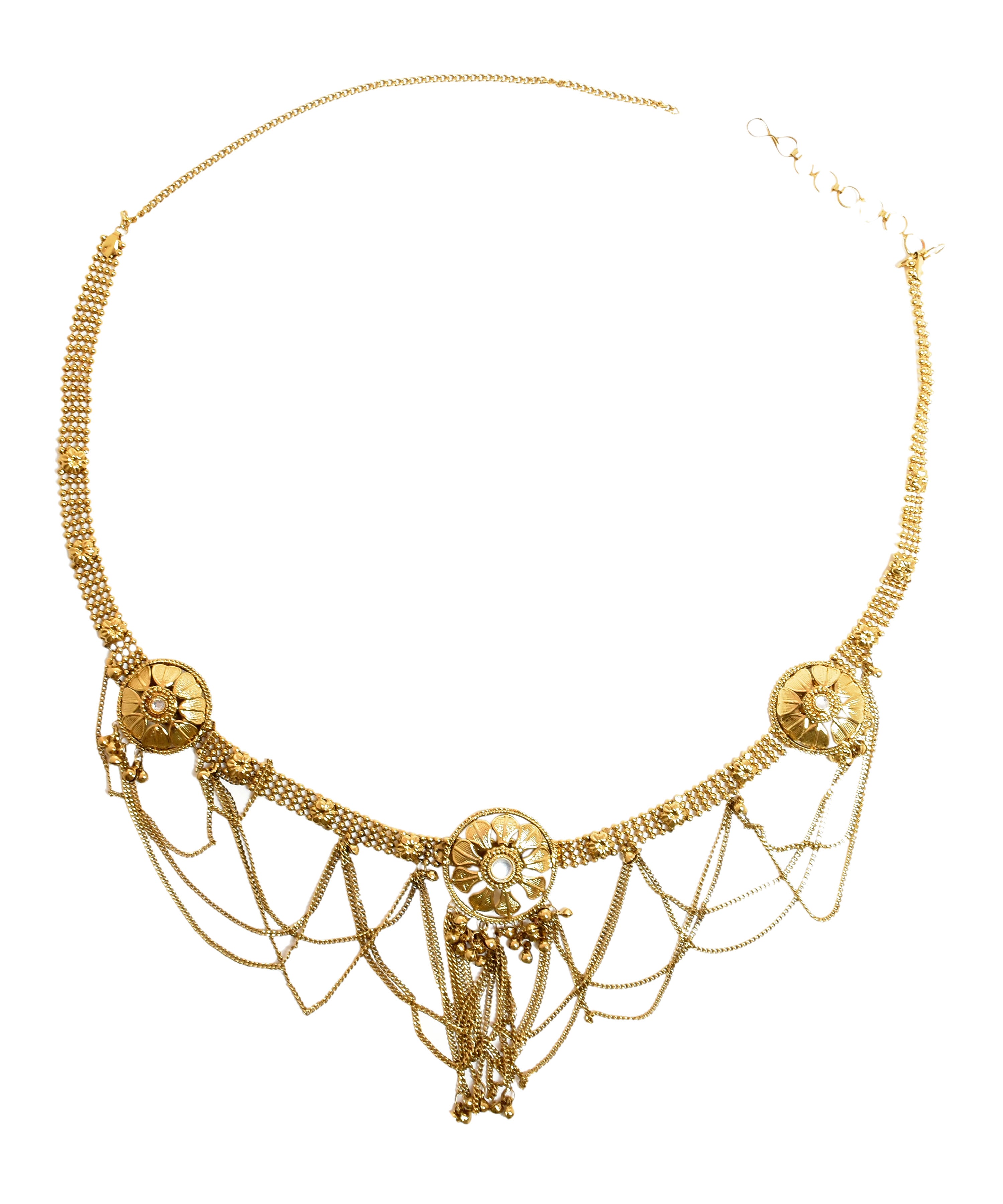 Golden Maang Tikka-J016