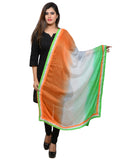 Soft Chiffon Tricolour Dupatta with 4 Sides Border (Independence Day Special)