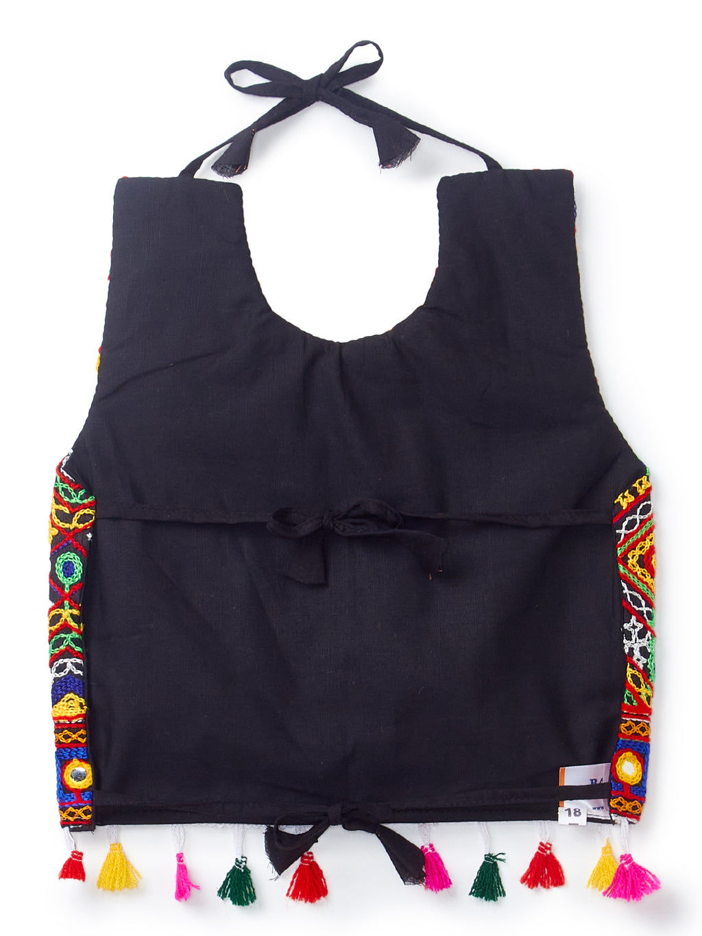 Banjara India Kutchi Emboidered Black Girls Chaniya Choli with Dupatta (CC-BWR) - Blue