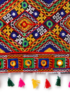 Banjara India Kutchi Emboidered Black Girls Chaniya Choli with Dupatta (CC-BWR) - Blue