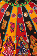 Banjara India Cotton Long Flair Aari Embroidery Kutch Work (Lehenga Choli) Chaniya Choli Set with Dupatta-(CC-DHINGALI-01)