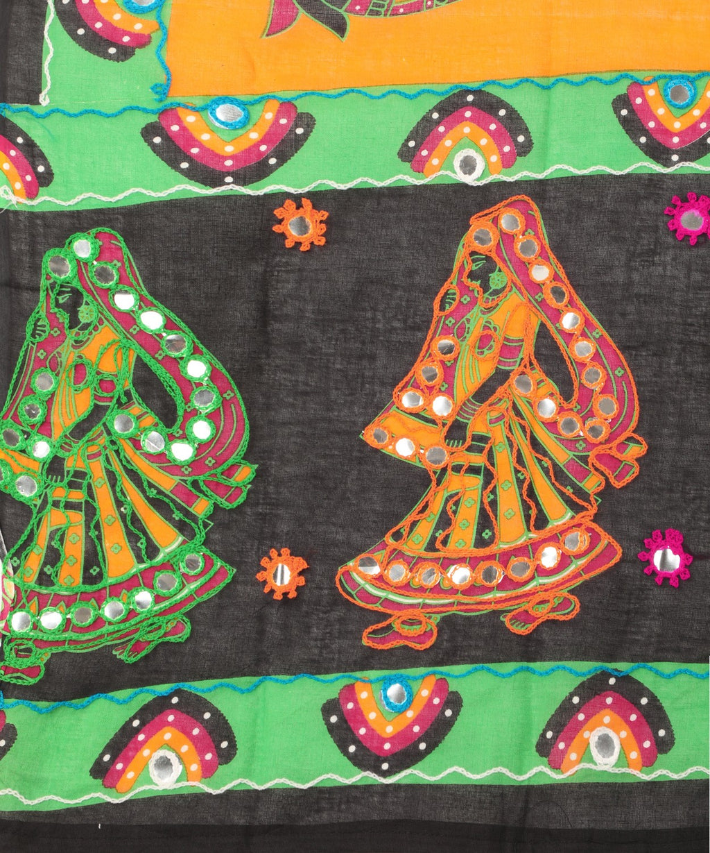 Banjara India Cotton Long Flair Aari Embroidery Kutch Work (Lehenga Choli) Chaniya Choli Set with Dupatta-(CC-DHINGALI-01)