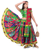 Banjara India Cotton Long Flair Aari Embroidery Kutch Work (Lehenga Choli) Chaniya Choli Set with Dupatta -(CC-DHINGALI-02)