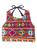 Banjara India Kutchi Emboidered Black Girls Chaniya Choli with Dupatta (CC-DMND) - Black