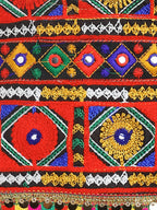 Banjara India Kutchi Emboidered Black Girls Chaniya Choli with Dupatta (CC-DMND) - Orange